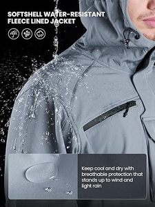 2026 Men's 100% Cotton Winter Softshell Jacket Custom Outdoor Skiing Pullover Hoodie Waterproof with Windproof Thermal Features - Product Image 3