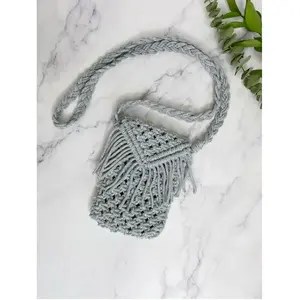 Makramee-Handy halter Boho Cotton Woven Hand Knitted Macrame Mobile Case Smartphone-Tasche