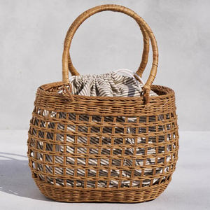 Cesta de Servir de Ratán Natural Sostenible para Café, Postres o Comida, Equipo de Cocina y Catering - Product Image 5