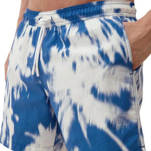 Pantalones cortos de baño de calle de poliéster 100% de alta calidad, ajuste Regular, lona sólida de punto, corbatas con cordón medio, Logo, hendidura teñida lisa - Product Image 5