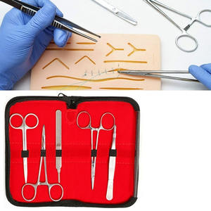 Kits de Cirugía de alto grado, 5 piezas, pinzas escaladoras de tijera de acero inoxidable alemán, Kit quirúrgico con estuche de cuero - Product Image 4