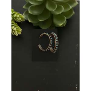 Zuni Trendy Sterling <b>Silver</b> Post Dangle <b>Hoop</b> Earrings with Pearl and Diamond for Weddings Parties and Gifts - Product Image 1