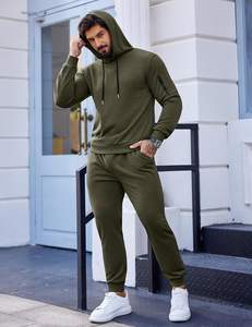 Survêtement pour hommes Logo personnalisé Sportswear Veste à fermeture éclair et pantalon de jogging - Product Image 5