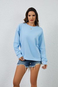 Sudadera de gran tamaño, Jersey informal de cuello redondo, Tops, camisas de manga larga, ropa de moda de otoño 2025 para mujer, diseño personalizado - Product Image 4