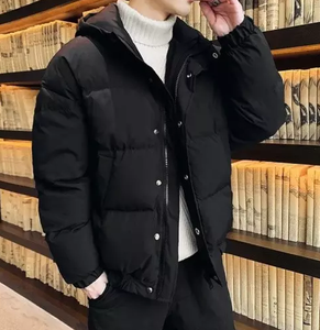 Chaqueta de Plumón Acolchada con Capucha Negra de Nailon Ligera y Cálida con Logotipo Personalizado al por Mayor, Chaqueta de Invierno con Relleno de Burbujas, Cómoda, Envío DDP - Product Image 5