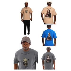 Camiseta Extra Grande, Estilo Urbano, Estampado Gráfico Vintage, Talla Grande, Algodón Grueso, OEM ODM - Product Image 5