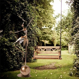 Artesanía de Metal, granja, jardín, baile decorativo, regalo, figurita, adorno decorado, acabado antiguo - Product Image 3