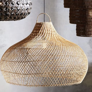 Wholesale Rattan Lampshade Manufacturer Sustainable Woven Rattan <b>Light</b> <b>Fixture</b> for Decor Project Eco Friendly - Product Image 2