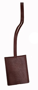 Étiquette de bagage en cuir véritable pour valises avec carte nominative Étiquette de voyage avec housse de confidentialité en cuir pour valise à bagages Marron - Product Image 4