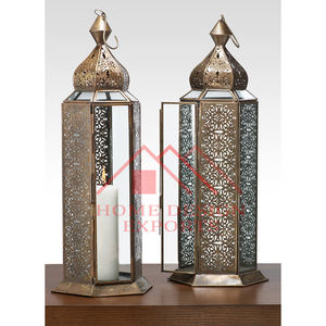 รอมฎอนโมร็อกโกโคมไฟเทียนสำหรับตกแต่งบ้านที่มีคุณภาพสูงโบราณทองโมร็อกโกแขวนโคมไฟเทียนสำหรับขาย - Product Image 3