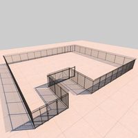 Clôture industrielle en acier inoxydable anti-escalade pour cour, usine, ranch – Taille et couleur personnalisables, modélisation 3D disponible