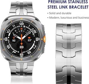 Correa de Reloj Inteligente Ajustable y Transpirable de Acero Inoxidable de Lujo con Cierre de Mariposa para Reloj 7 Ultra 2024 Nuevo Diseño 47mm - Product Image 5