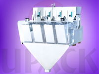 Machine de remplissage et d'emballage automatique électrique à 4 têtes pour sceller les sachets en plastique, granulés alimentaires, produits chimiques, poudres, produits solides et tabac
