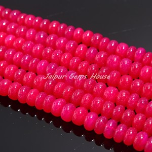 Nueva tendencia, cuentas de 8mm de Calcedonia rosa fuerte Natural, cuentas de piedras preciosas sueltas para fabricación de joyas artesanales - Product Image 3