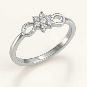 Anillo de diamante de corte redondo de oro blanco de 14kt, exquisito anillo de compromiso de boda, chapado en rodio para momentos inolvidables, certificado GIA - Product Image 1