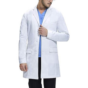 เสื้อโค้ทสำหรับห้องปฏิบัติการสำหรับผู้ชายเสื้อโค้ทสำหรับห้องแล็บสครับพยาบาลออกแบบโลโก้ได้ตามต้องการ - Product Image 1