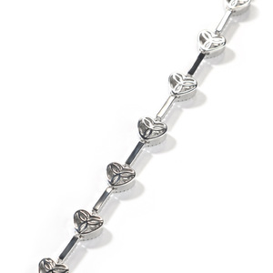 Ensemble collier et bracelet cœur serti de zircone cubique 5A taille baguette, chaîne tennis en zircone cubique en forme de cœur de 10 mm pour hommes et femmes - Product Image 6