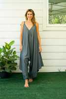 Combinaison de yoga vintage pour femme, coupe ample élégante, taille haute, bretelles spaghetti, écologique et respirante, 100 % coton – Collection 2023 à succès