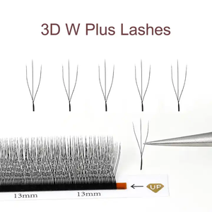 Nouveau produit 3D W Plus Lashes Private Label Volume Lashes Korea PBT Fiber Korean False Eyelash Extension Kits - Product Image 3