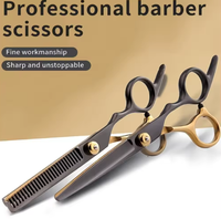 Ciseaux à cheveux 6 "en acier inoxydable pliable rasoir et peigne salon de coiffure ciseaux de coupe de cheveux amincissement cisailles ensemble de coupe de cheveux