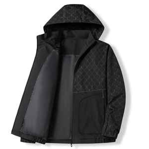 Respirant Casual Varsity Unisexe Zip up À Capuche En Plein Air Street Wear Sportswear Manteau pour Hommes à capuche - Product Image 4