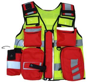 Chaleco Paramédico Personalizado de Alta Visibilidad, Ropa de Seguridad Reflectante Amarilla, Uniforme de Guardia de Seguridad, Chaleco Táctico de Seguridad - Product Image 1