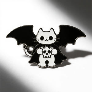OEM/ODM Available Cute for <strong>Cat</strong> &amp; Bat Halloween Brooch <strong>Antique</strong> Cartoon Enamel Pin Festive Jewelry Gift for Party &amp; Decoration - Product Image 4