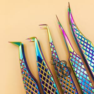 Nouvelles pinces à cils de couleur arc-en-ciel, durables, à 90 degrés, pour volume russe, pinces à cils personnalisées en vison - Product Image 2