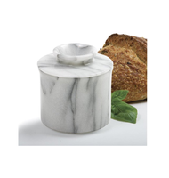 Marbre Butter Keeper Container pot avec accessoire de vaisselle de restaurant Plats à beurre avec couvercles Bonne qualité