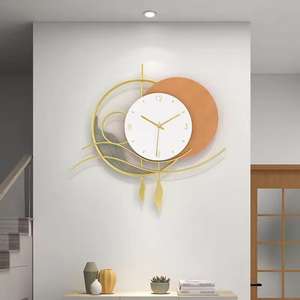 Elégant Swirl Metal Wall Nouvelle annonce Creative Home Decorative Modern Luxury wall clock Horloge murale en verre - Product Image 6