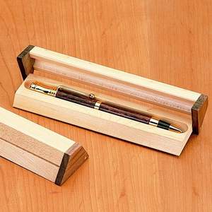 Ensemble de stylos cadeaux écologiques de luxe personnalisables de haute qualité stylo en bois de bambou fait à la main avec boîte en bois logo gravé - Product Image 1