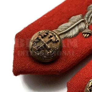 Custom Made Embroidered Lace <b>Pin</b>-On Gorget Badges-Best Selling Uniform Badges Low MOQ BEHRAM INTERNATIIONAL BI-1014 - Product Image 6