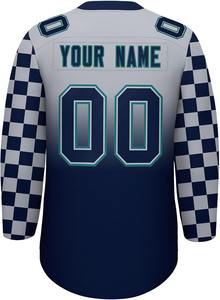 Fait sur mesure Allover imprimé tissu à séchage rapide vente en gros professionnel Teamwear respirant Durable OEM maillots de hockey sur glace - Product Image 5