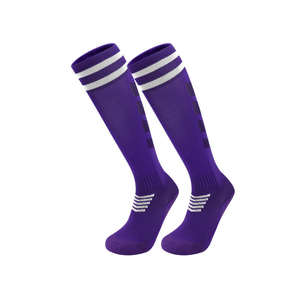 New Stock Custom Logo Knitted Crew <b>Knee</b>-Long Football <b>Socks</b> with Non-Slip Solid Color for Spring Season - Product Image 3