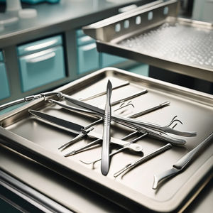 Manche de scalpel n°4 en acier inoxydable Kit de chirurgie avec 4 instruments chirurgicaux réutilisables pour applications à grandes lames - Product Image 2