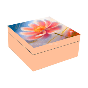 Sang Trọng Hoa Mô Hình Sơn Mài San Hô Màu Hồng Hộp Đồ Trang Sức Chức Năng Lưu Trữ Hộp Xu Hướng Nóng 2024 Thủ Công Mỹ Nghệ Các Mặt Hàng Bán Buôn - Product Image 4