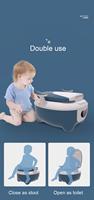 Hochwertige 6 Monate alte Baby Flugzeug Milch weiß WC Ledder Sitz faltbar 2 in 1 Esszimmer Spielzeug Toiletten Sitz für Kinder