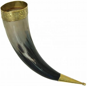 Cuernos para Beber de Animales Naturales, Pulidos, Ecológicos y de la Mejor Calidad, Soporte de Cuerno Vikingo Tallado Antiguo, Personalizable - Product Image 3
