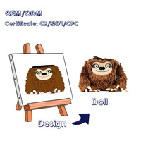 Porte-clés en peluche personnalisé à faible MOQ, porte-clés ours en peluche, poupée animale personnalisée, porte-clés en peluche sur mesure