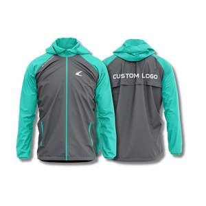 Veste de course coupe-vent respirante, veste coupe-vent, manteau d'extérieur imperméable, logo brodé, imprimé, caoutchouté - Product Image 2