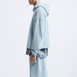 500Gsm Oversized Drop Shoulder Hoodie para hombres y mujeres en blanco 100% algodón diseño sudaderas con capucha menmen's hoodies - Product Image 4