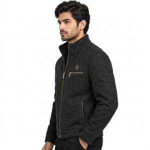 Veste d'hiver en laine pour hommes, matière en mélange de laine douce, veste décontractée chaude et confortable, adaptée aux voyages par temps froid, à la marche et aux activités de plein air - Product Image 6