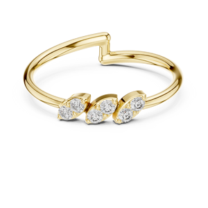 Anillos de pareja con diseño torcido de 10K Anillos de diamantes de acero inoxidable - Product Image 6