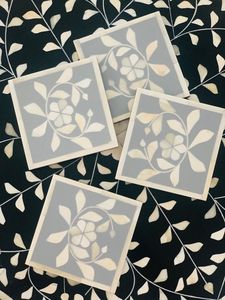 Posavasos con incrustaciones de hueso de diseño moderno, novedad, fabricante indio, precio al por mayor, categoría de esteras y almohadillas - Product Image 3