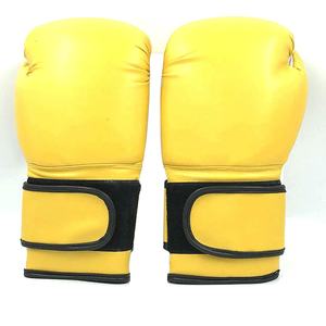 Gants de sport d'entraînement de conception professionnelle pour hommes de haute qualité, logo personnalisable, cuir synthétique jaune, vente en gros - Product Image 3