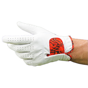 Guantes de golf duraderos hechos a medida de tendencia Cuero genuino cómodo y transpirable con correa ajustable Logotipo de marca deportiva - Product Image 4