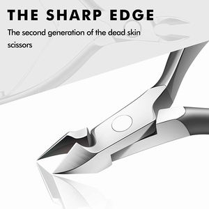 Pinzas para quitar la piel muerta fuerte de doble resorte Premium, cuchillas afiladas de punta fina curvada, pinzas para cutículas de uñas para dedos - Product Image 5