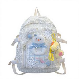 Nueva mochila bonita con forma de conejo para niñas, mochila escolar ligera de alta calidad para estudiantes de secundaria, preparatoria y universitarios - Product Image 1