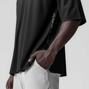 Ensemble de t-shirts et shorts athlétiques élégants pour hommes 100% coton imprimé à manches courtes évacuation de l'humidité respirant tenue décontracté de sport pour - Product Image 4