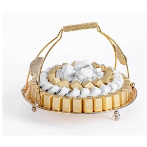 Plateau porte-dessert écologique de la meilleure qualité plateau de bonbons au chocolat en métal noir moderne pour les mariages et tous les événements - Product Image 6